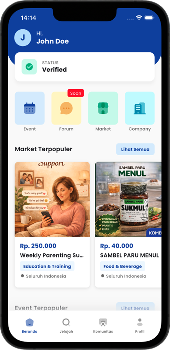 Kombiz App Mockup